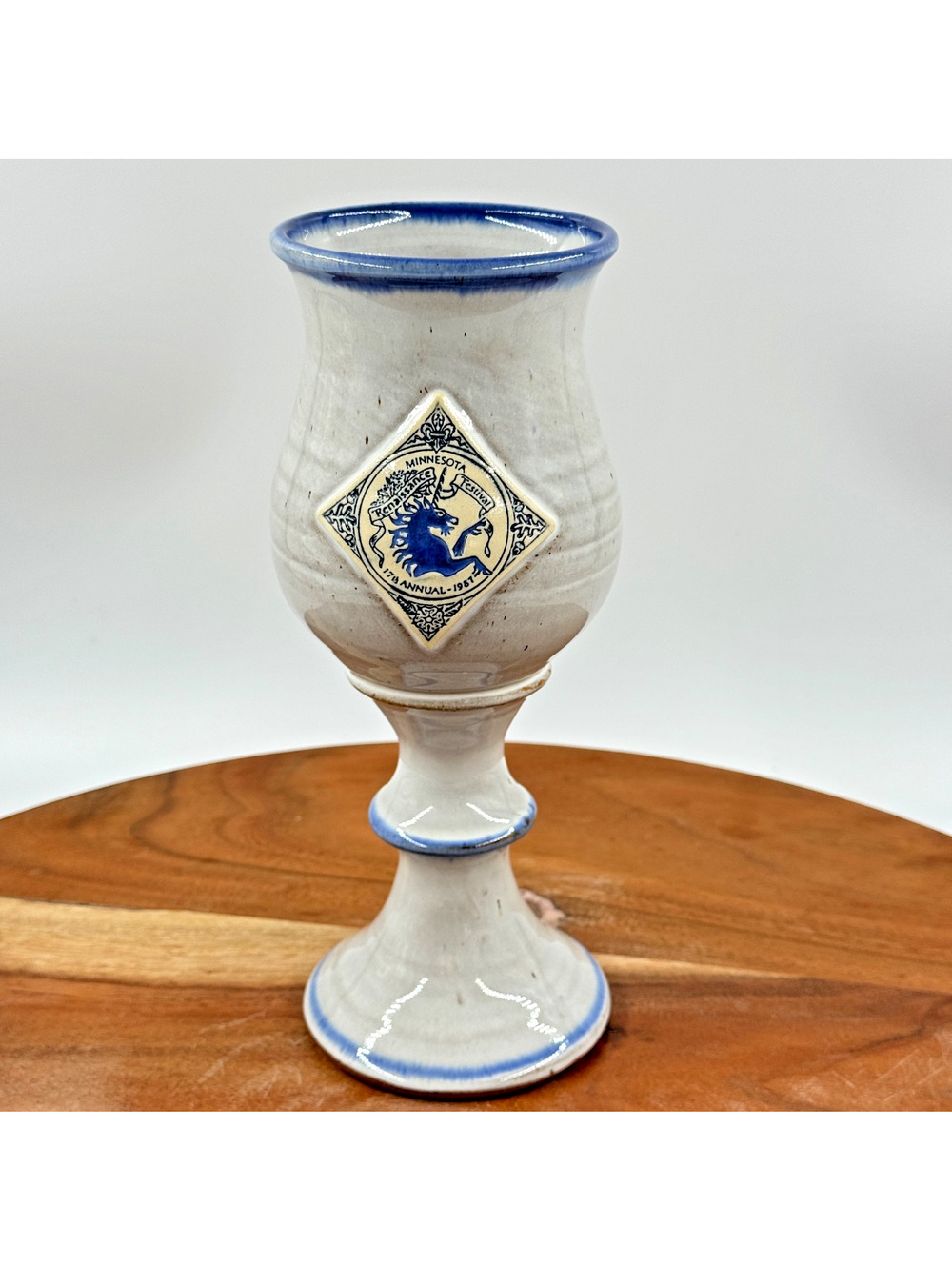 VTG Minnesota Renaissance Festival 1987 Goblet Chalice DENEEN POTTERY Excellent